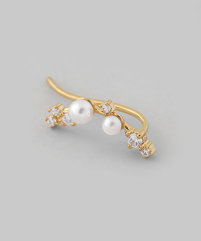 Pearl and Bijou Line Ear Cuff