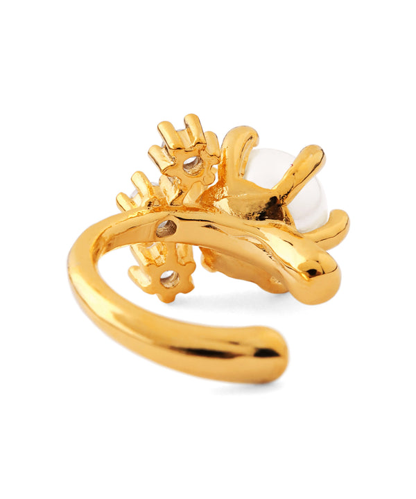 パール×ビジューイヤーカフ