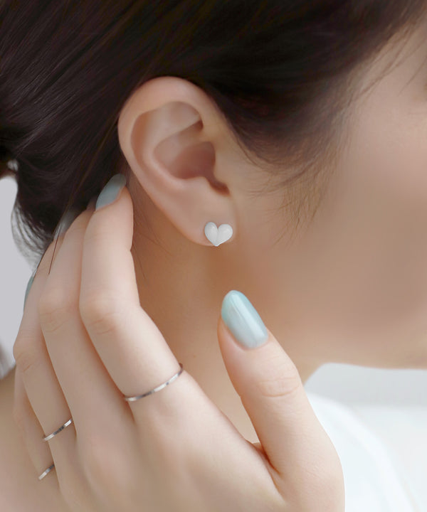 ガラスハートピアス
