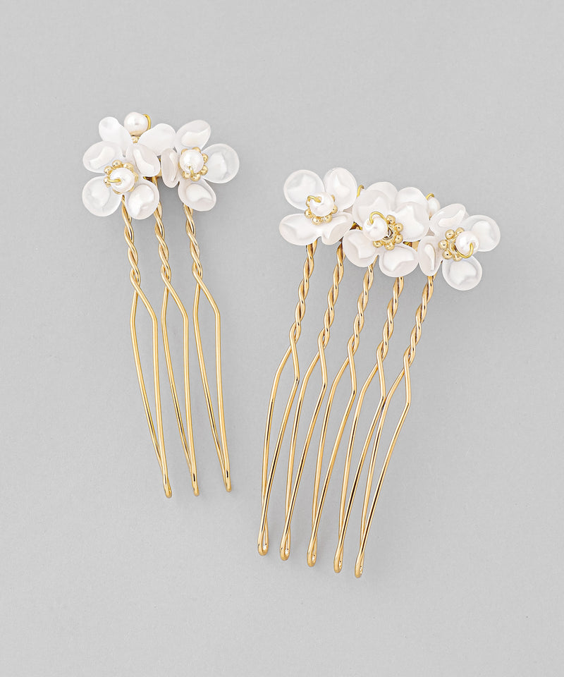 Pearl Flower Comb (Set of 2)