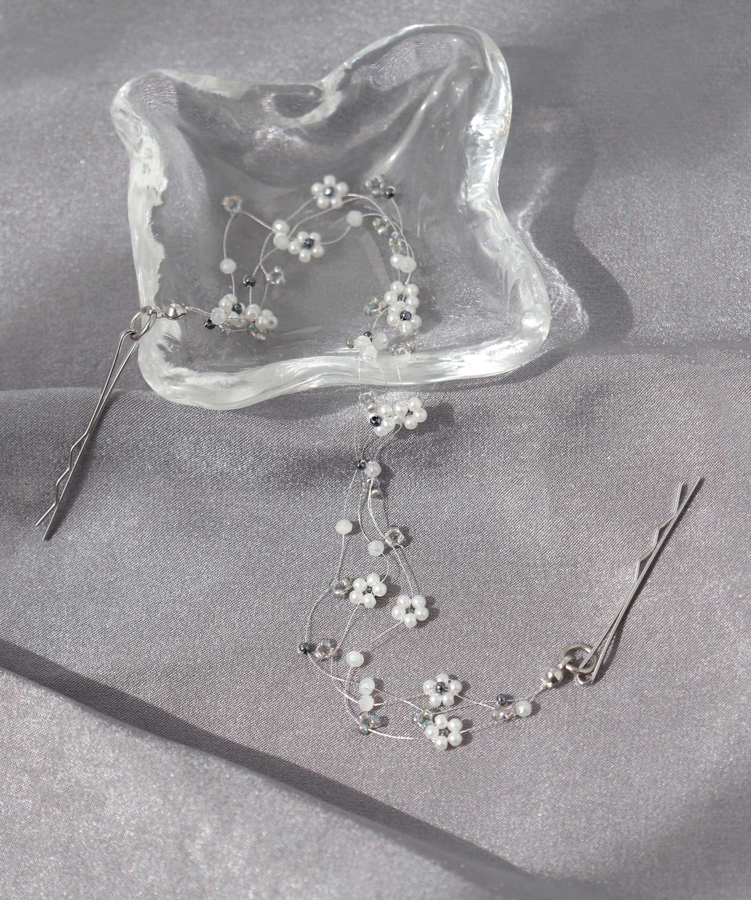 ANEMONE】ビーズフラワーバインヘッドドレス｜アネモネ・シエナロゼ