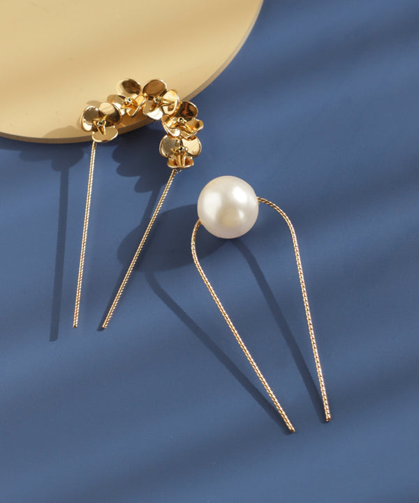 パール×メタルフラワーUピン[2本セット]