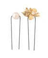 パール×メタルフラワーUピン[2本セット]