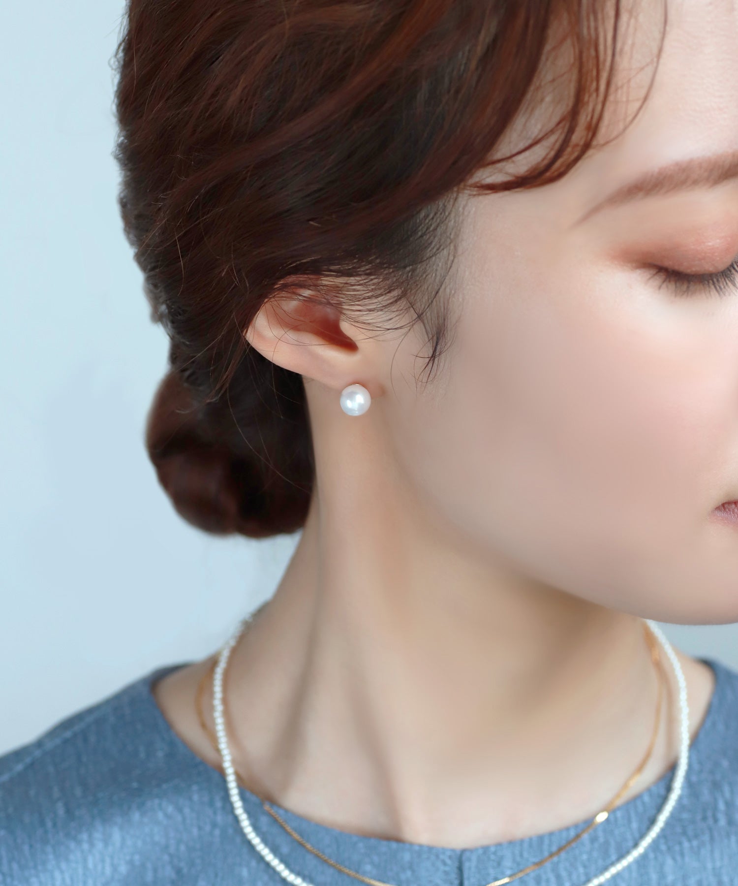 ANEMONE】ミニパールピアス｜アネモネ・シエナロゼ・ミミサンジュウ