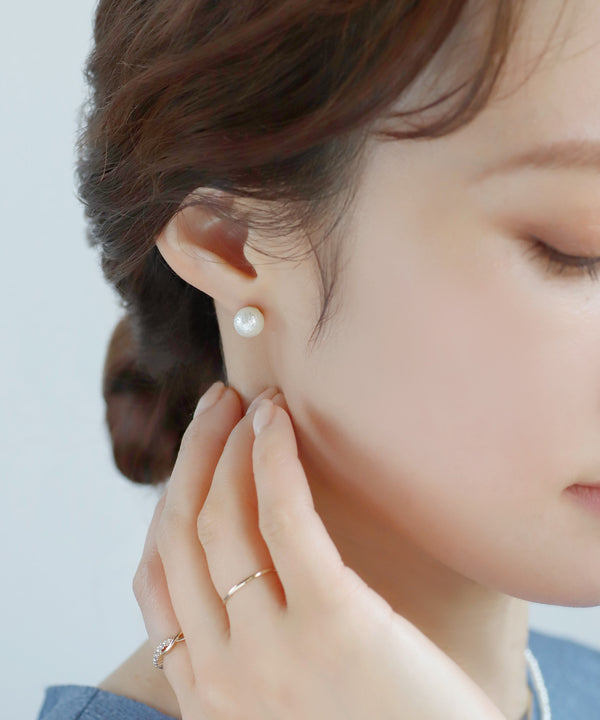 シャイニーパールミニピアス