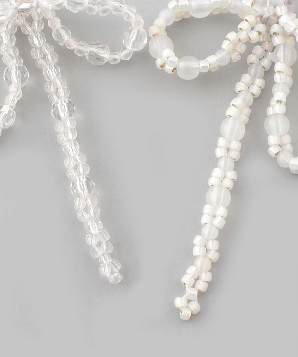 ビーズリボンイヤリング[Hanayome]