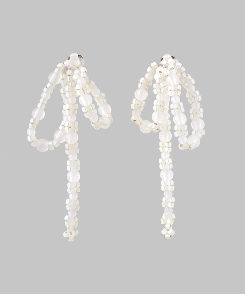 ビーズリボンイヤリング[Hanayome]