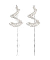 スパイラルロングビジューピアス[Hanayome]