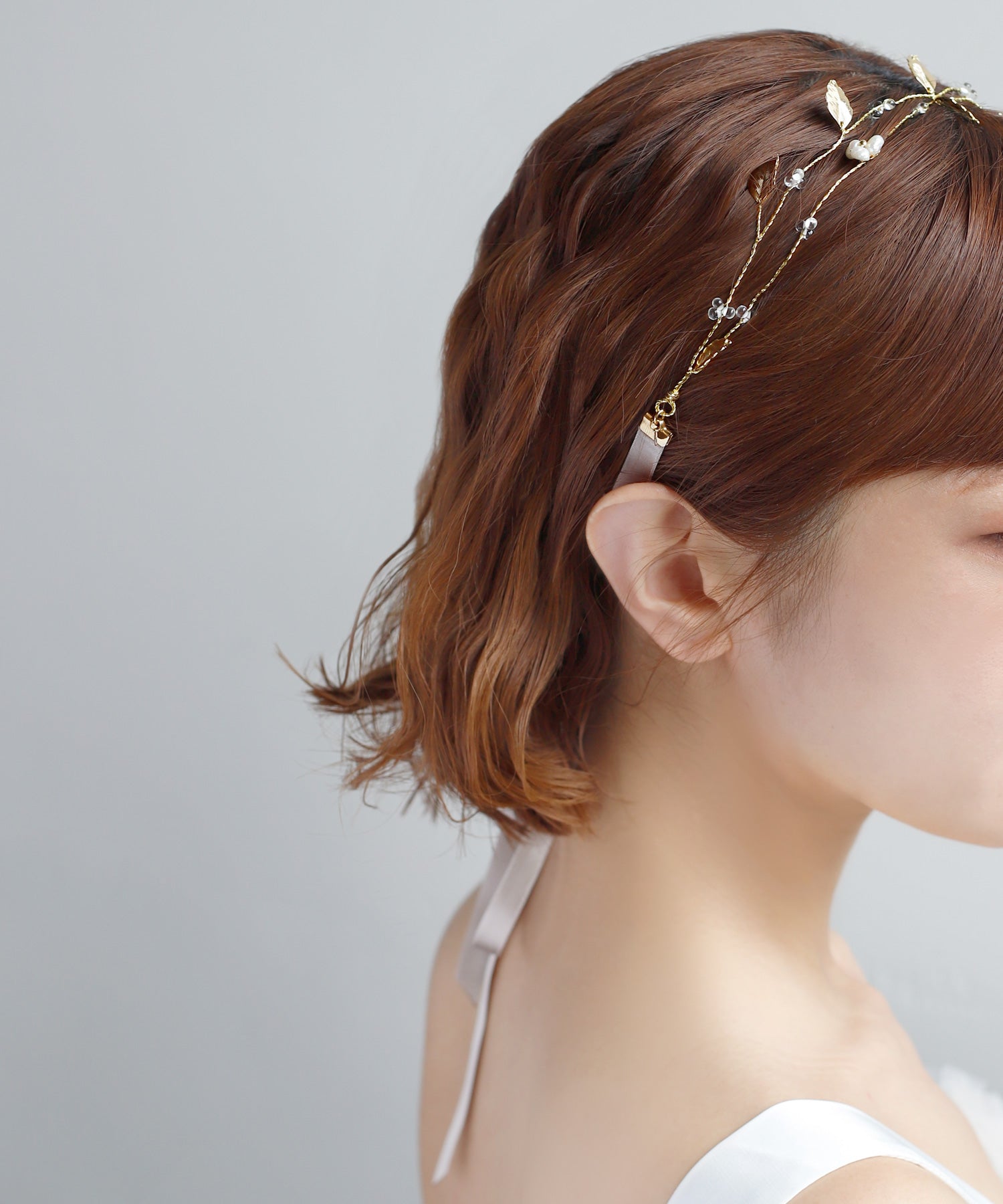 ANEMONE】メタルリーフリボンバインヘッドドレス[Hanayome]｜アネモネ