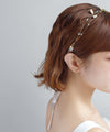 メタルリーフリボンバインヘッドドレス[Hanayome]