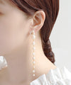 パールフラワーロングピアス[Hanayome]