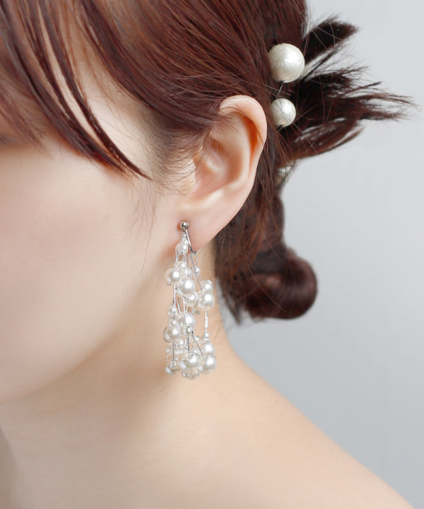 パールラインフープイヤリング[Hanayome]