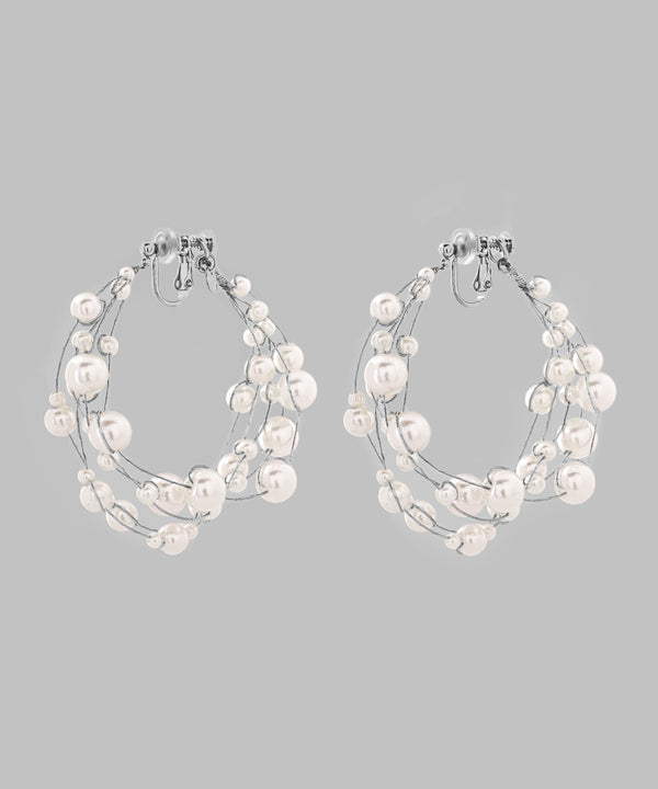 パールラインフープイヤリング[Hanayome]