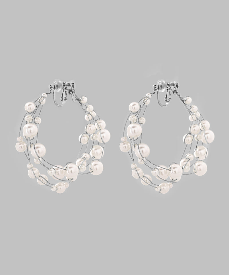 パールラインフープイヤリング[Hanayome]