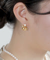 パール×フラワーピアス