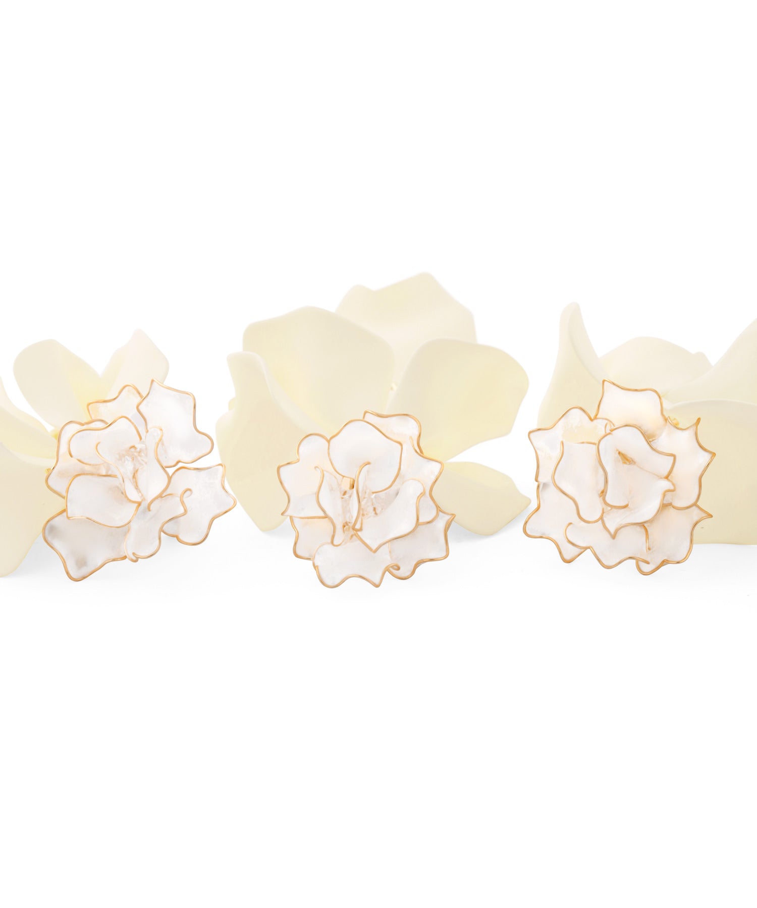 ANEMONE】ホワイトフラワーイヤリング[Hanayome]｜アネモネ