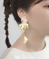 ホワイトフラワーピアス[Hanayome]