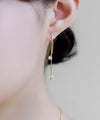 クリアドロップ×チェーンバックキャッチピアス