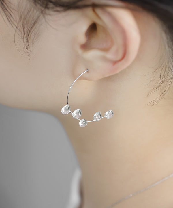 クリアドロップフープピアス