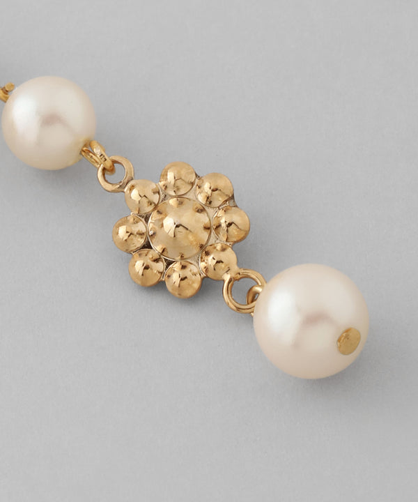 ビジューフラワー×パールピアス
