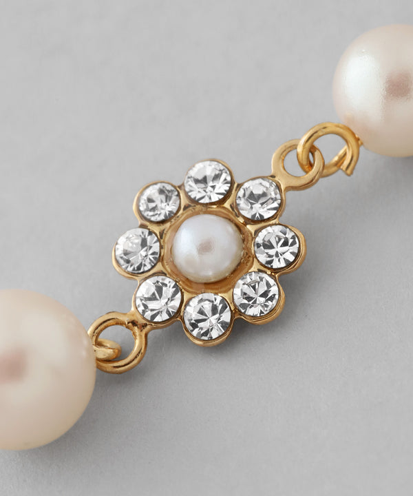 ビジューフラワー×パールピアス