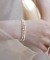 Pearl and Bead Double-Strand Bracelet