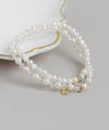Pearl and Bead Double-Strand Bracelet
