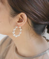 パールフープピアス