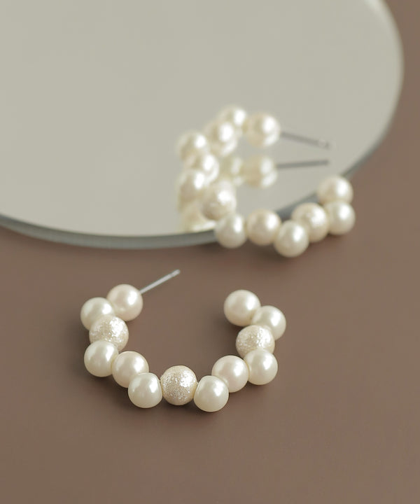 Pearl Hoop Earrings