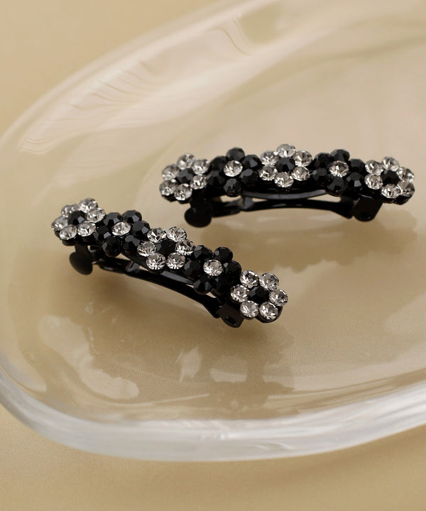 ビジューフラワーミニバレッタ[2本セット]