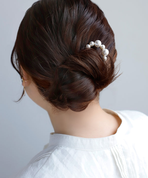 連なりパールU字コーム