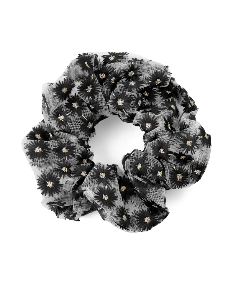 フラワー柄シアーシュシュ