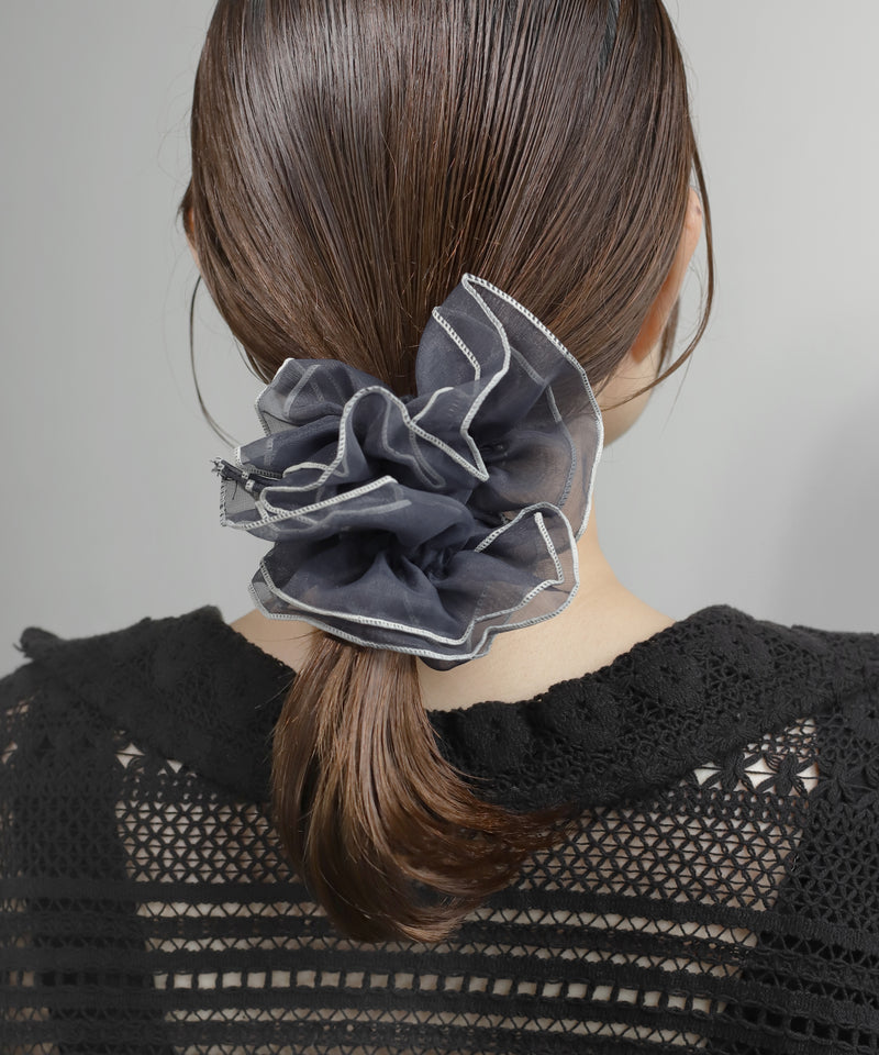Organza x Piping Scrunchie