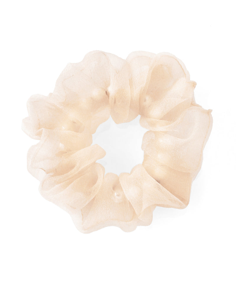 Pearl in Sheer Scrunchie