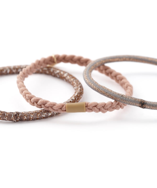 マルチデザインのラメヘアゴム[3本セット]