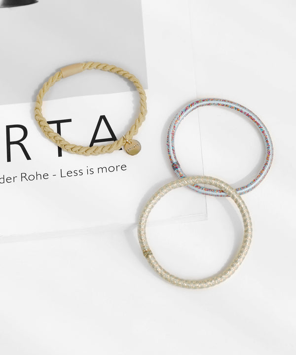 マルチデザインのラメヘアゴム[3本セット]