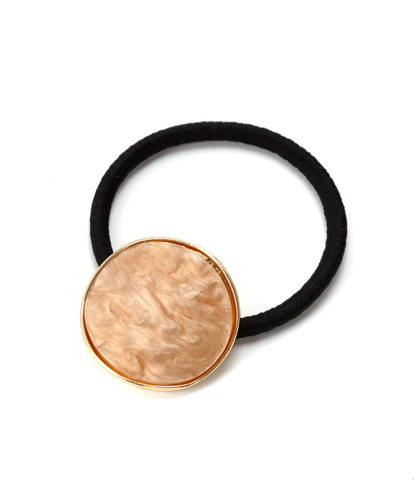 サマー ヘアゴム ANEMONE】ふち取りゴールドのマーブルプレートヘアゴム｜SANPO ONLINE