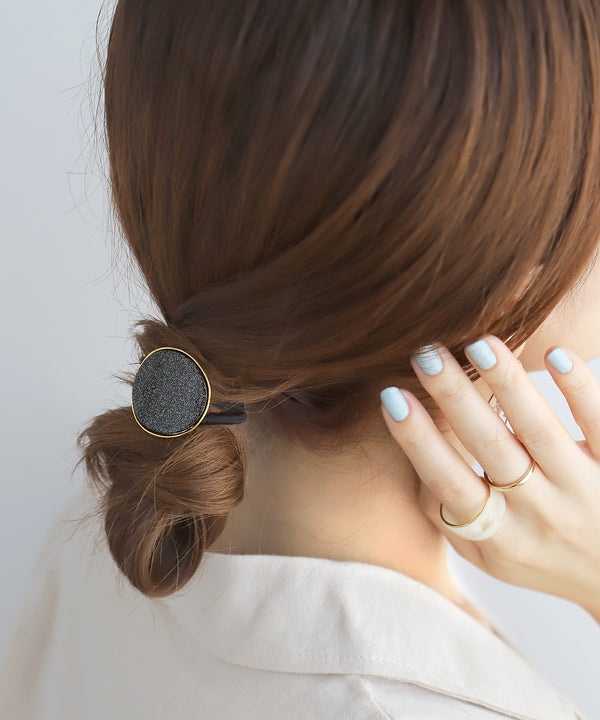 ラメプレートヘアゴム
