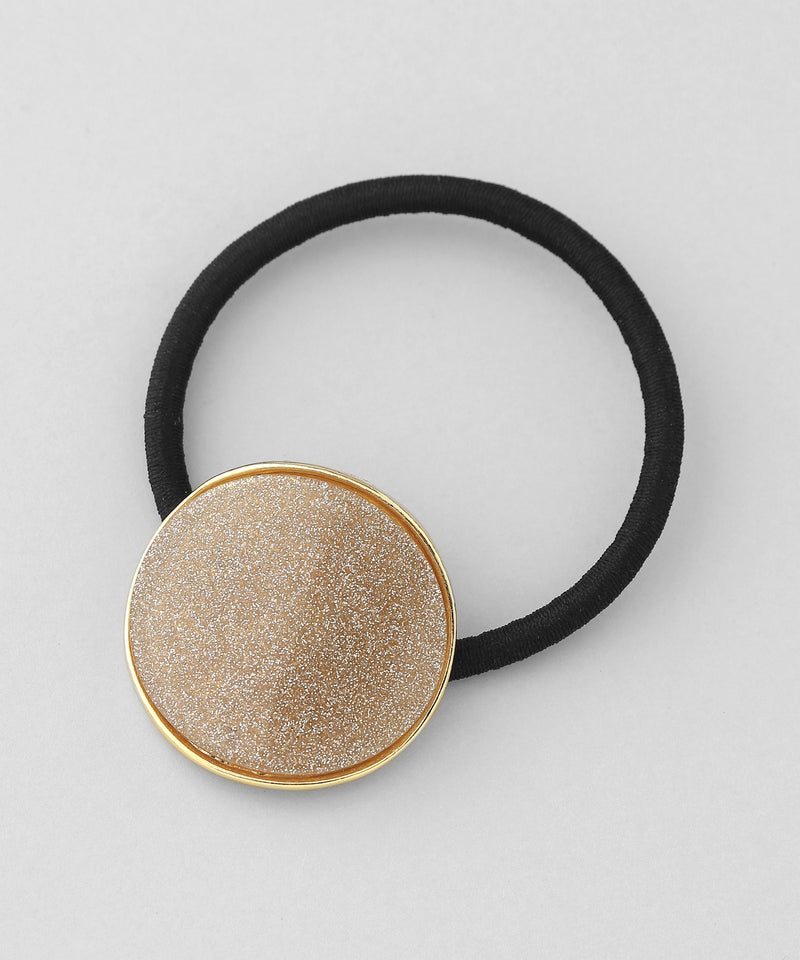 Glitter plate hair tie
