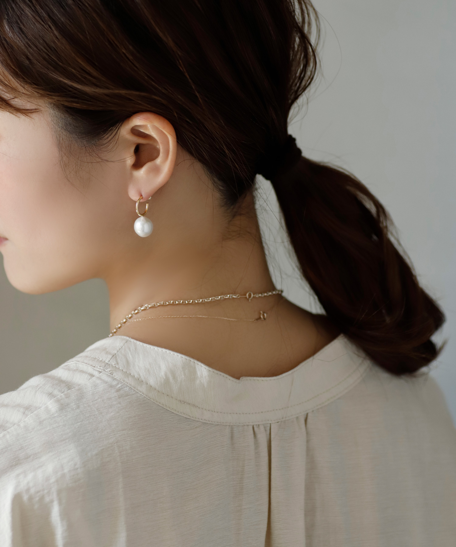 SIENA ROSE】ecume・バロックパールパイプフープピアス｜SANPO ONLINE