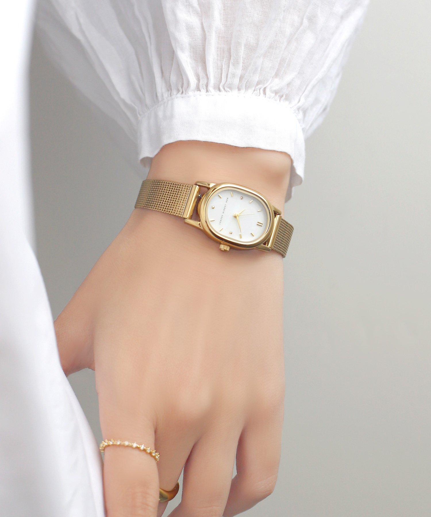 時計 ブレスレット  リング ネックレス セットホワイト