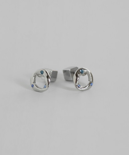 ビジュー×サークルピアス[Sheerchic]