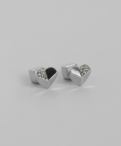 ビジュー×ハートピアス[Sheerchic]
