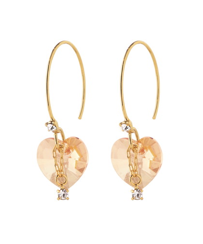 ハート×ビジューフックピアス