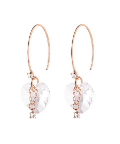 ハート×ビジューフックピアス