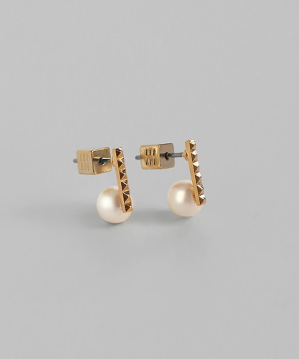 パール×スタッズピアス[Sheerchic]