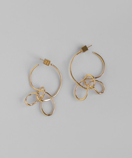 ノットリボンフープピアス[Sheerchic]