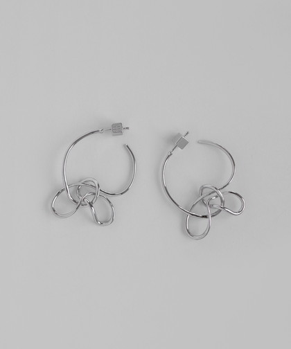 ノットリボンフープピアス[Sheerchic]