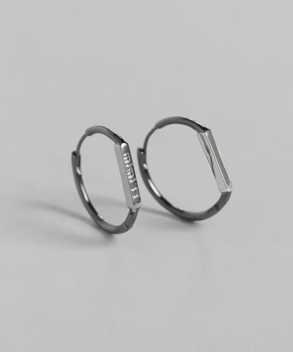 コンビカラーフープピアス[Ownideal]