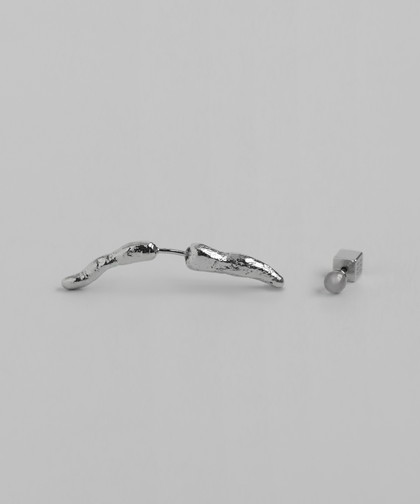 天然石×アーチアシメピアス[Ownideal]